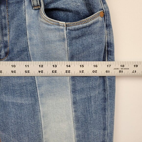 Blank NYC Reade Crop Patchwork High Rise Jeans Size 28 - Picture 8 of 13